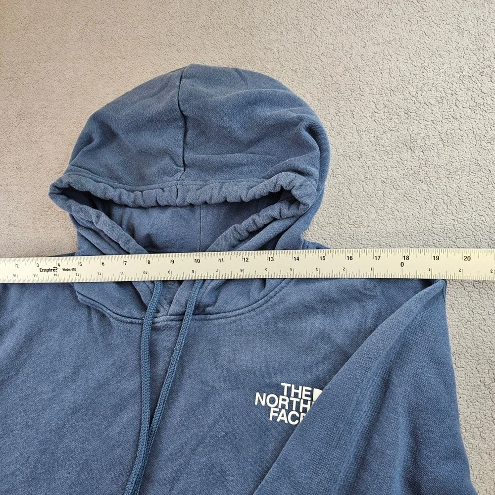 The North Face Hoodie Mens‎ Blue Box NSE Graphic Fleece Lined Relaxed Drawstring